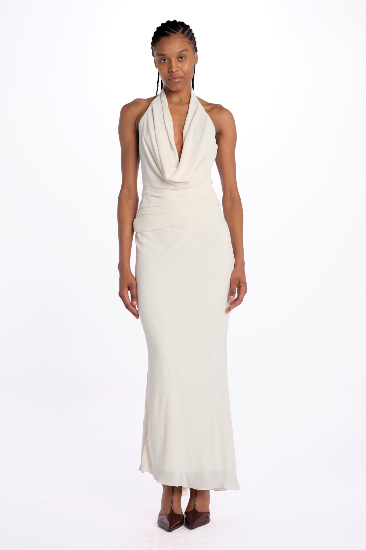 Top TALIA scollo con drappeggi T147 018 BONE just bee queen 