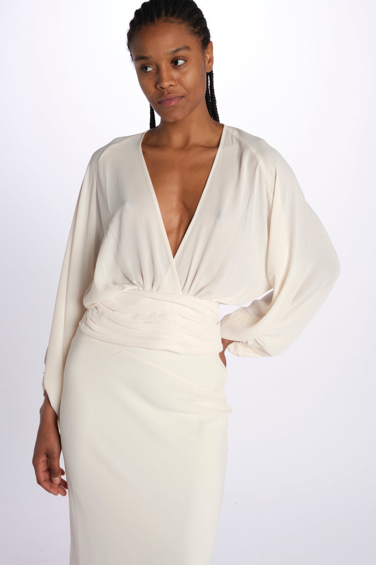 Camicia NOELLE scollata manica sbuffo T148 018 BONE just bee queen 
