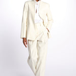Pantaloni con pences 142706 IVORY lvir 