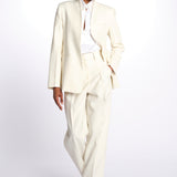 Pantaloni con pences 142706 IVORY lvir 