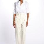 Pantaloni con pences 142706 IVORY lvir 