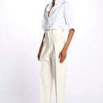 Pantaloni con pences 142706 IVORY lvir 