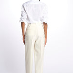 Pantaloni con pences 142706 IVORY lvir 
