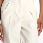 Pantaloni con pences 142706 IVORY lvir 