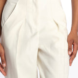 Pantaloni con pences 142706 IVORY lvir 