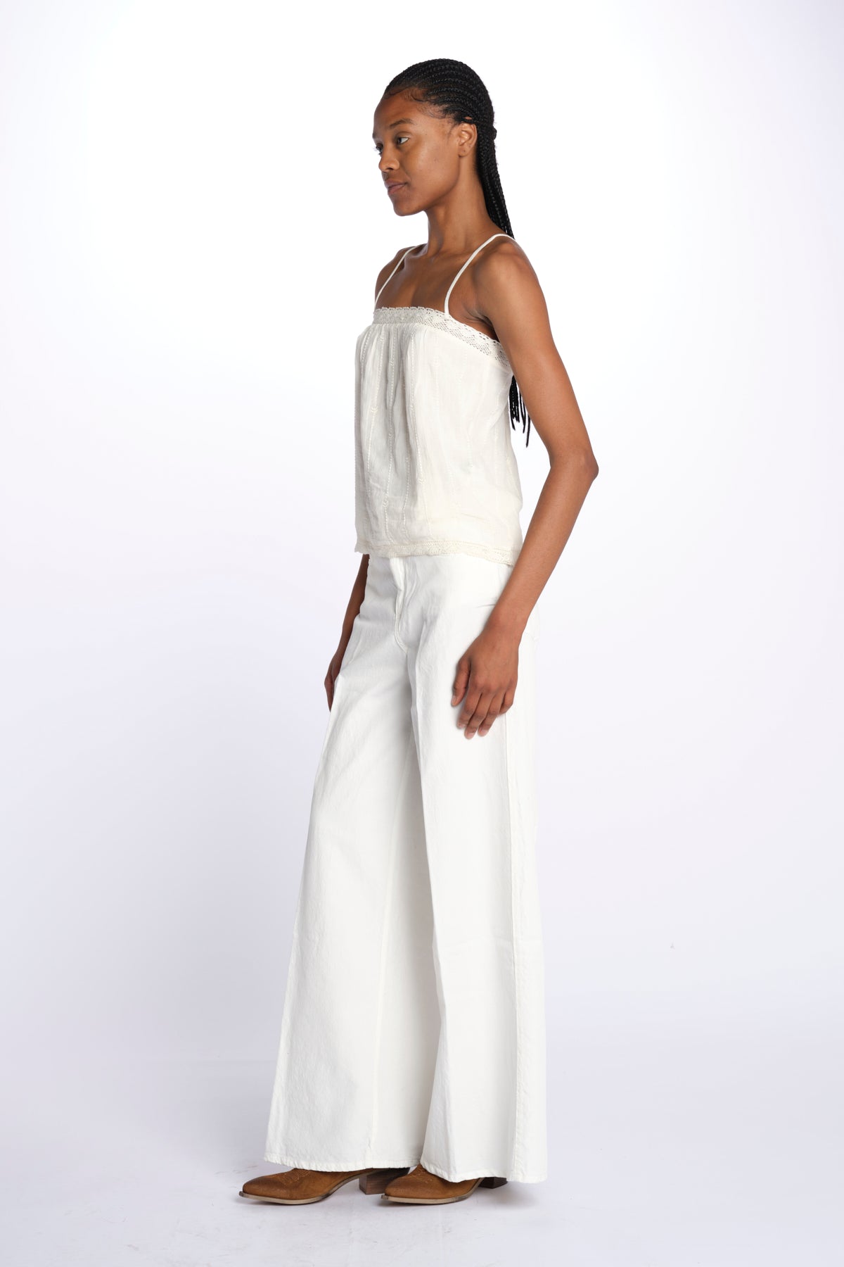 Top DACY spallina ricamo 648488 ECRU m.a.b.e. 