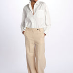 Pantalone lino spina LAMIA T2272F123 massimo alba 