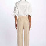 Pantalone lino spina LAMIA T2272F123 massimo alba 