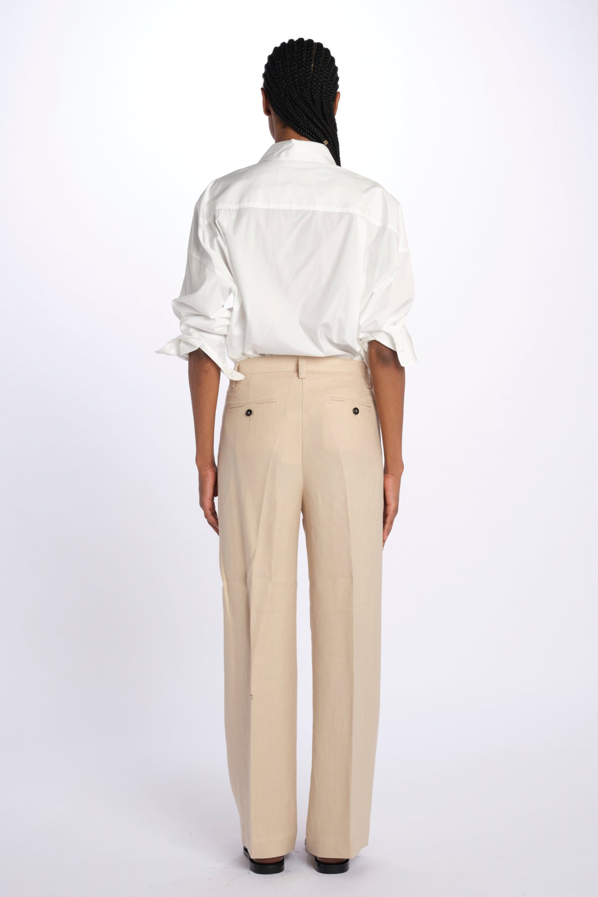 Pantalone lino spina LAMIA T2272F123 massimo alba 