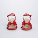 Sandali con tacco basso 9492 ROSSO milaura 