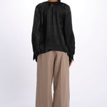 Camicia manica sbuffo CUTWORK BE24499 BLACK milaura 