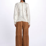 Camicia manica sbuffo CUTWORK BE24499 IVORY milaura 