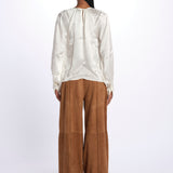 Camicia manica sbuffo CUTWORK BE24499 IVORY milaura 