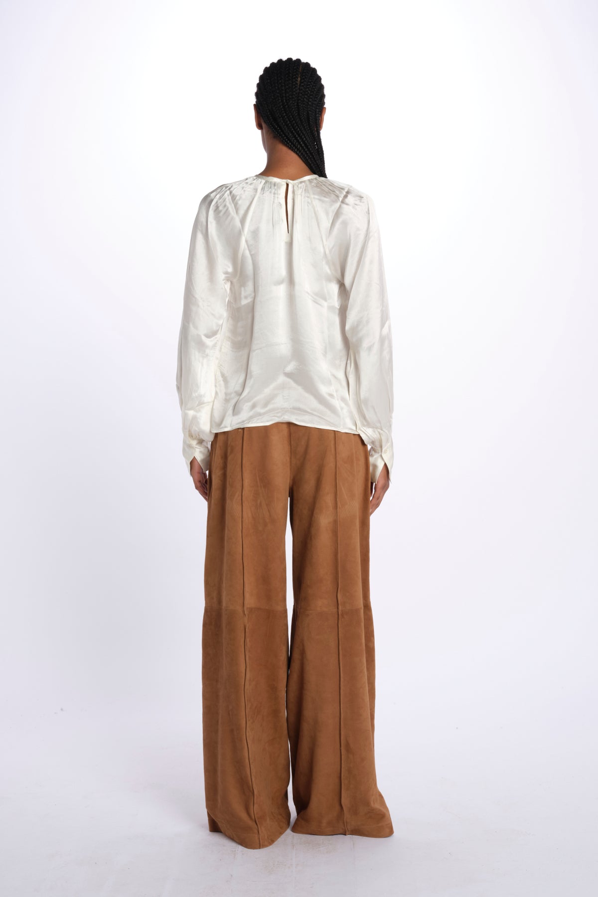 Camicia manica sbuffo CUTWORK BE24499 IVORY milaura 