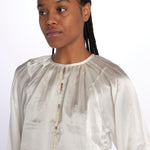 Camicia manica sbuffo CUTWORK BE24499 IVORY milaura 