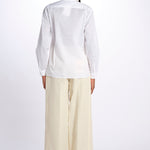 camicia con colletto in pailletes BE24552 WHITE milaura 