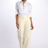 camicia con colletto in pailletes BE24552 WHITE milaura 
