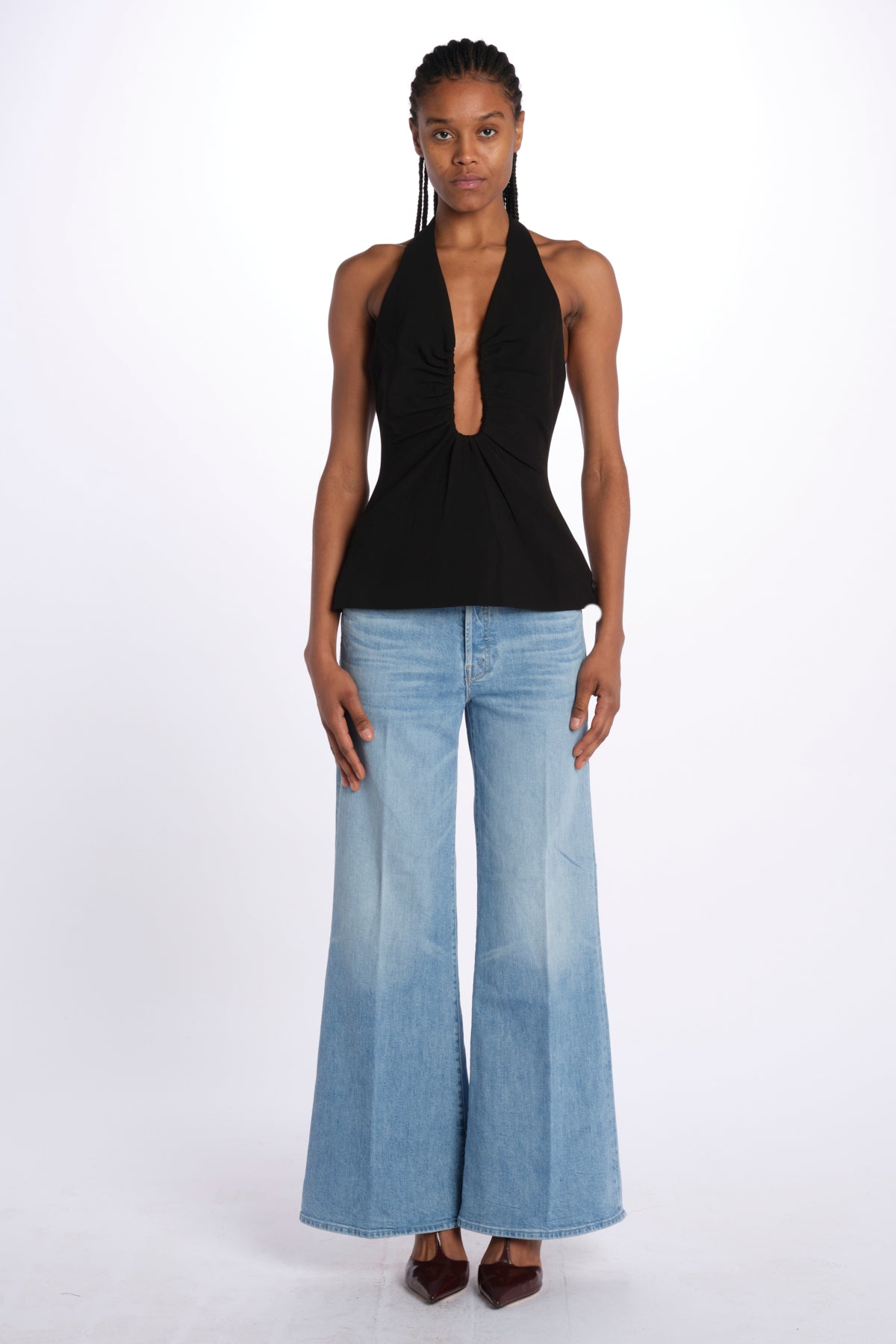 Top ALUSIA scollato double OND24TO031 BLACK misha 