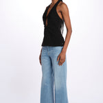 Top ALUSIA scollato double OND24TO031 BLACK misha 