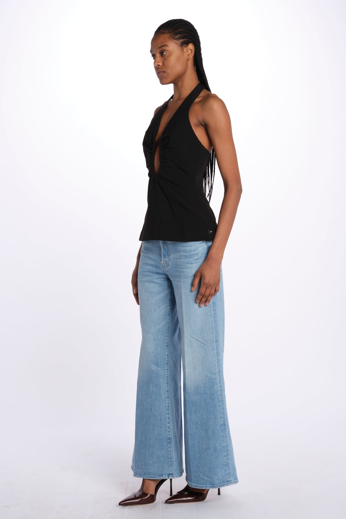 Top ALUSIA scollato double OND24TO031 BLACK misha 