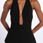 Top ALUSIA scollato double OND24TO031 BLACK misha 
