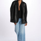 Top ALUSIA scollato double OND24TO031 BLACK misha 