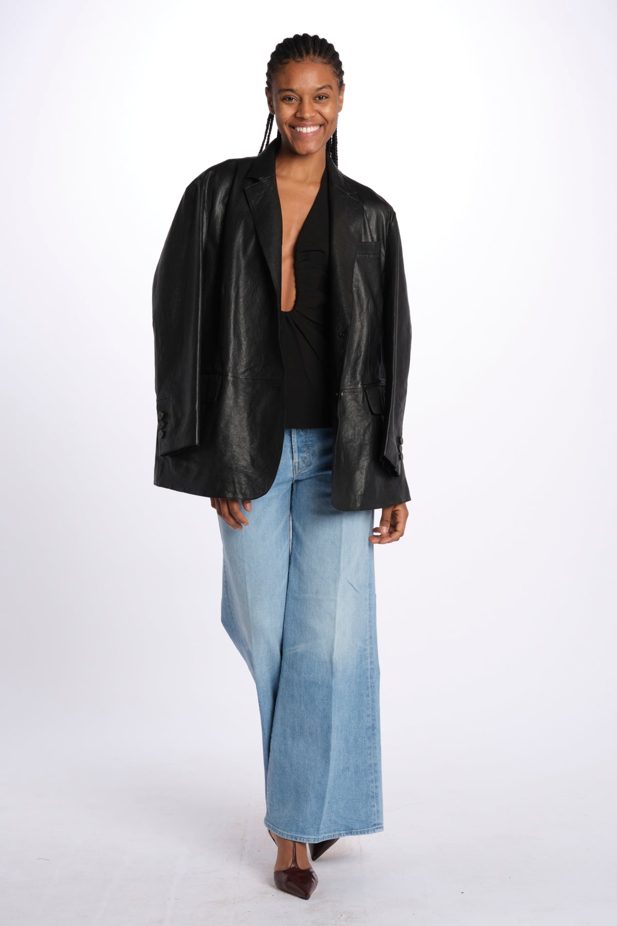 Top ALUSIA scollato double OND24TO031 BLACK misha 