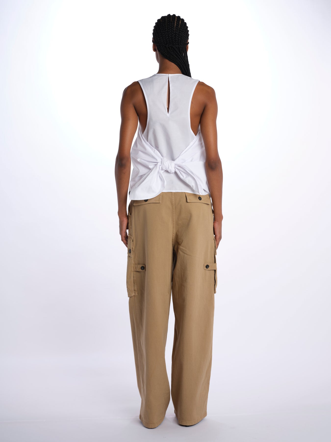 Top nero popeline con nodo G101 0132 1101 n21 