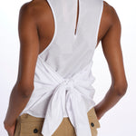 Top nero popeline con nodo G101 0132 1101 n21 