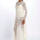 LEILA DOT SHEER LEILA DOT SHEER ANKLE GOWN CREAM needle & tread 