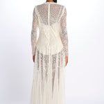 LEILA DOT SHEER LEILA DOT SHEER ANKLE GOWN CREAM needle & tread 