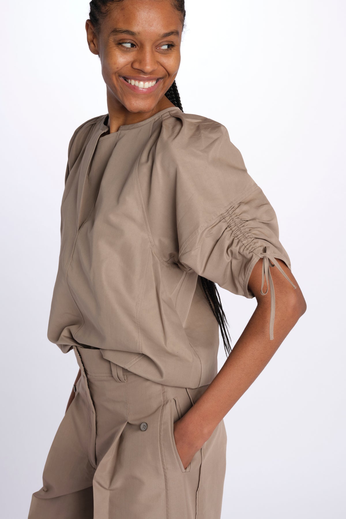 Camicia SHIRRED manica sbuffo 21640LCO STONEGREY phillip lim 