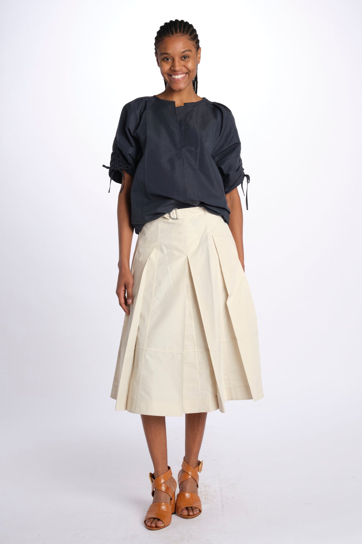 Gonna UTILITY pieghe taffetas 36118LCE STONE phillip lim 