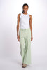 CARLA 4-pocket cropped linen blend trousers
