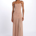 ADELE abito in tulle plisse SS24 9129 LATTE retrofete 