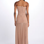 ADELE abito in tulle plisse SS24 9129 LATTE retrofete 