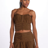 Top spallina+ paillettes CHERIZE TOP MILITARY scarlett poppies 