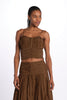 Shoulder strap top + sequins