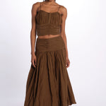 Gonna lunga pieghe CHERRY SKIRT MILITARY scarlett poppies 