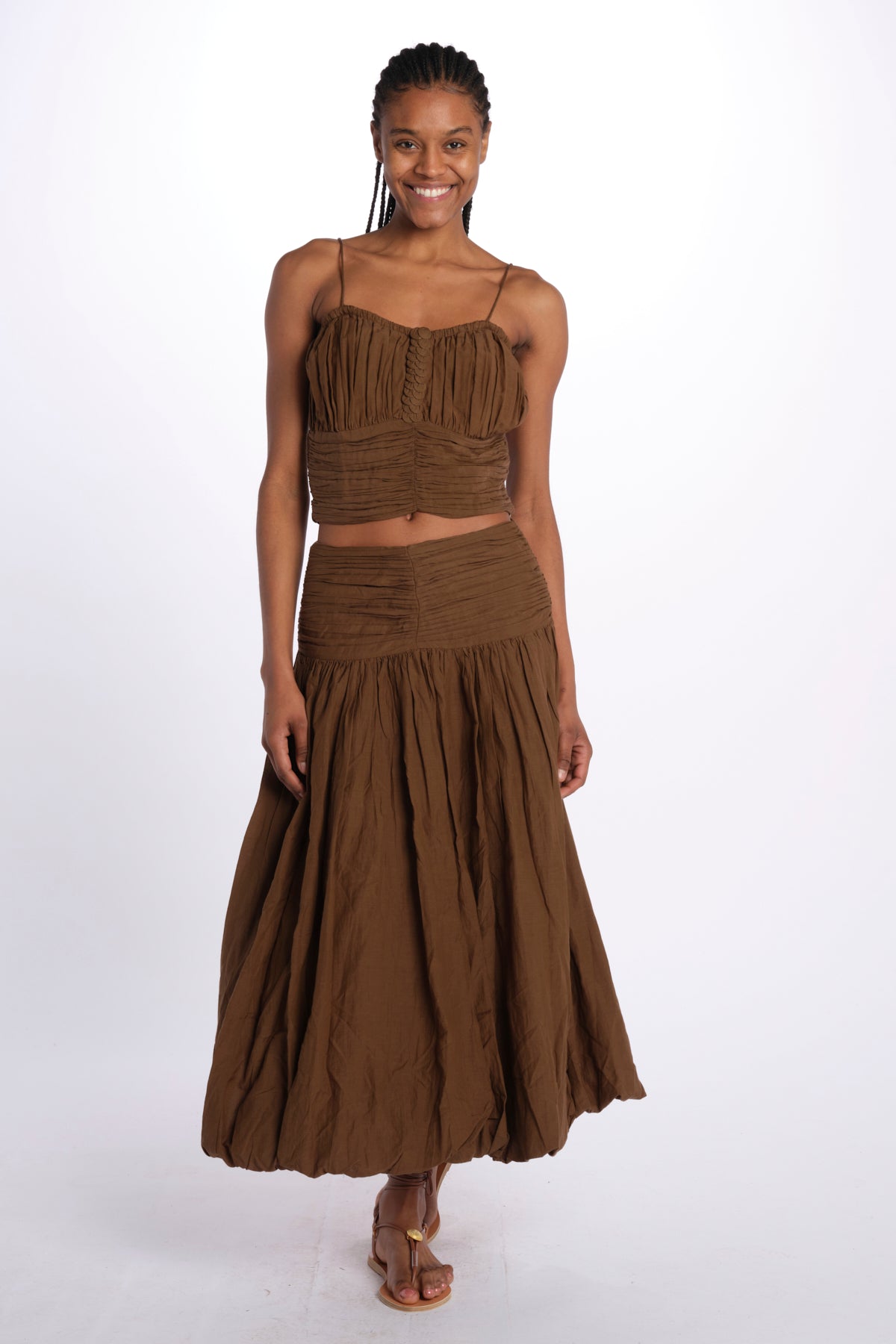 Gonna lunga pieghe CHERRY SKIRT MILITARY scarlett poppies 