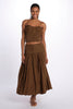 Long pleated skirt