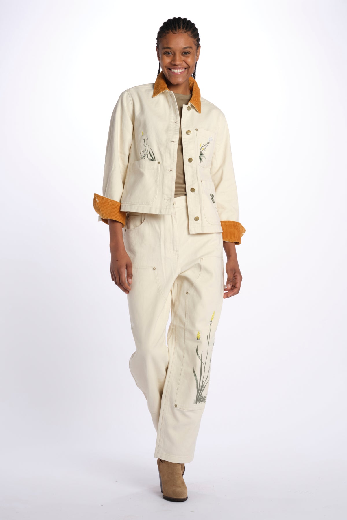 RAINE pantaloni a vita alta con gamba ampia e ricami 179553 U111 scotch&soda 