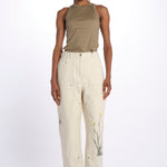 RAINE pantaloni a vita alta con gamba ampia e ricami 179553 U111 scotch&soda 