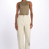 RAINE pantaloni a vita alta con gamba ampia e ricami 179553 U111 scotch&soda 