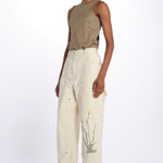 RAINE pantaloni a vita alta con gamba ampia e ricami 179553 U111 scotch&soda 