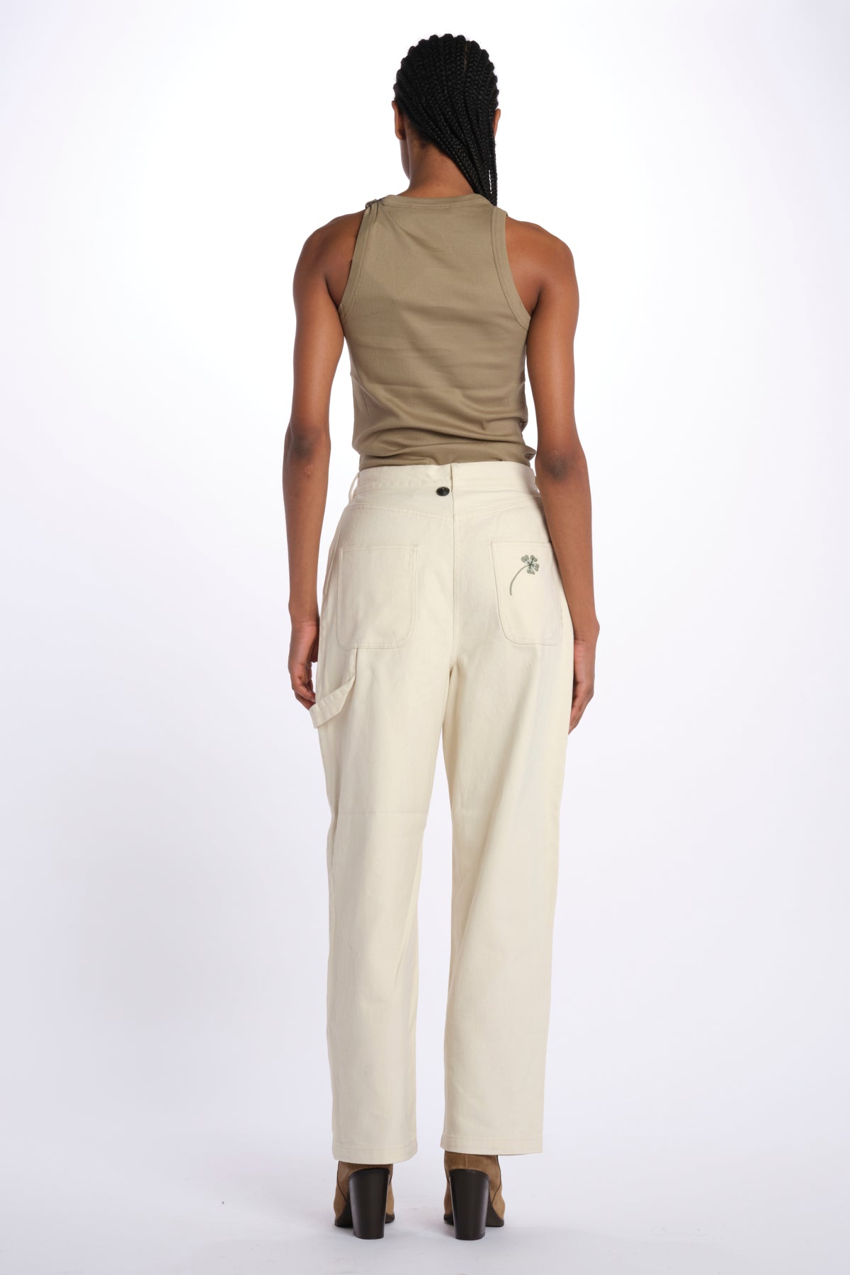 RAINE pantaloni a vita alta con gamba ampia e ricami 179553 U111 scotch&soda 