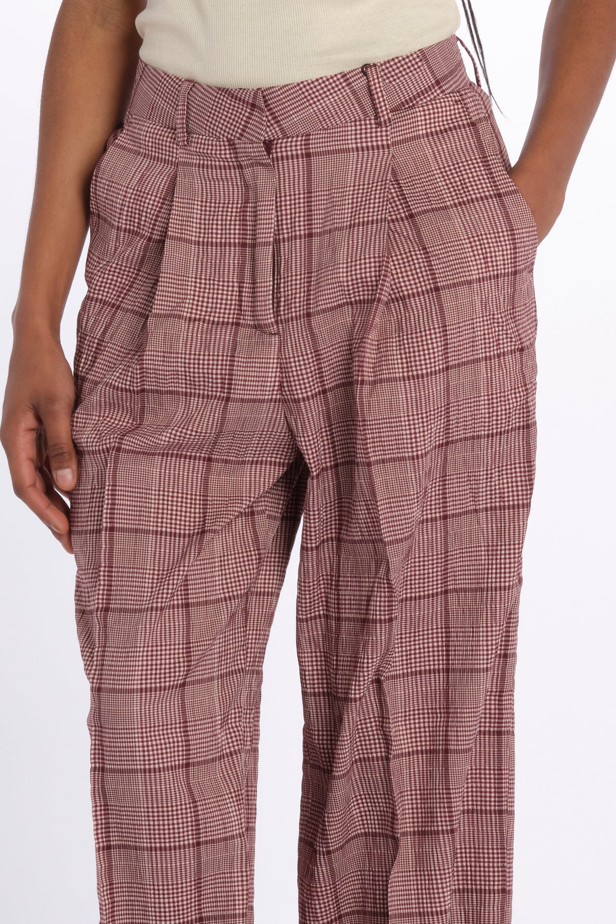 pantaloni seersucker principe di galles 179558 U106 scotch&soda 