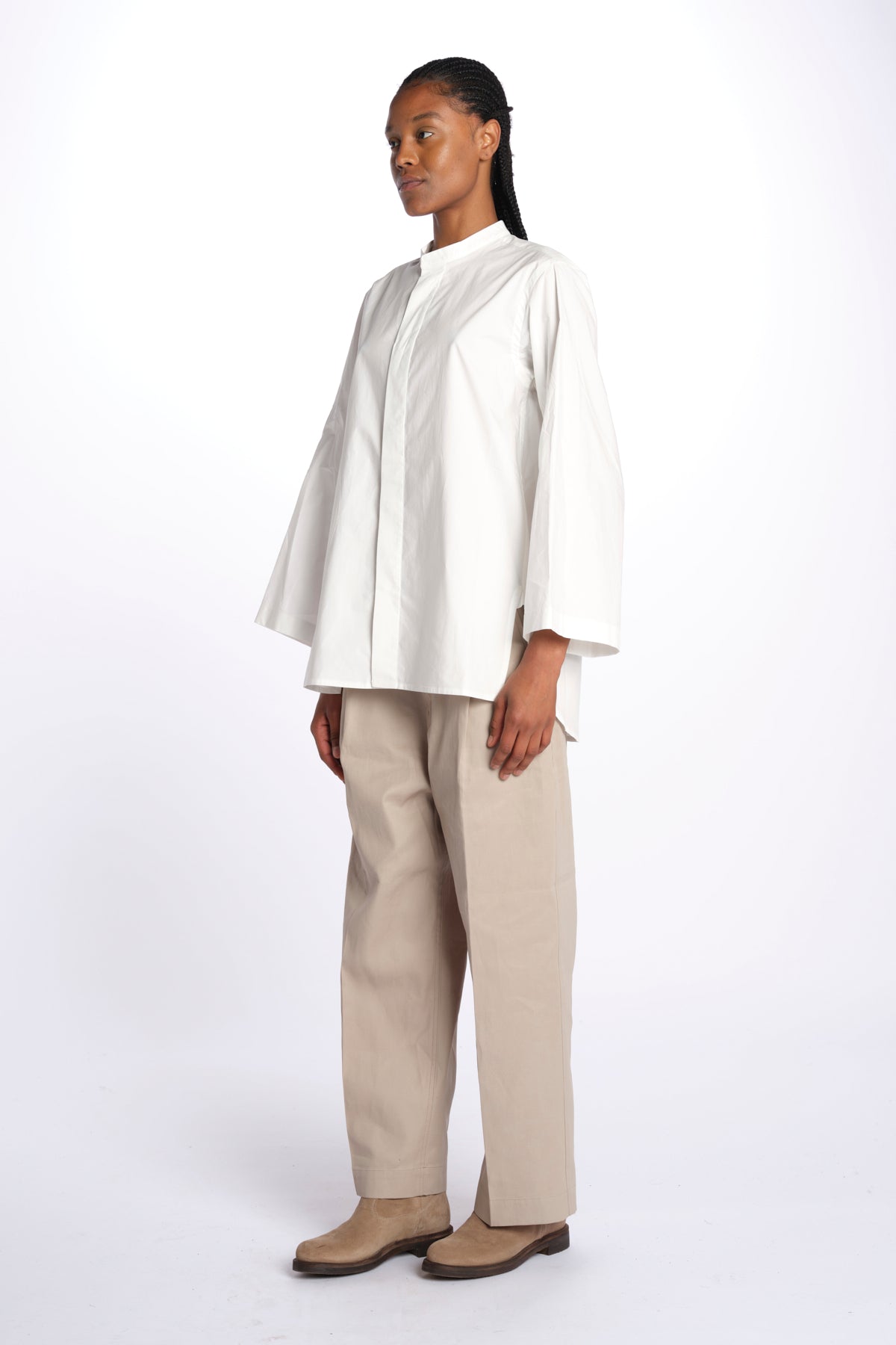 Camicia collo guru con tasca BELGRADE OFFWHITE sofie d'hoore 