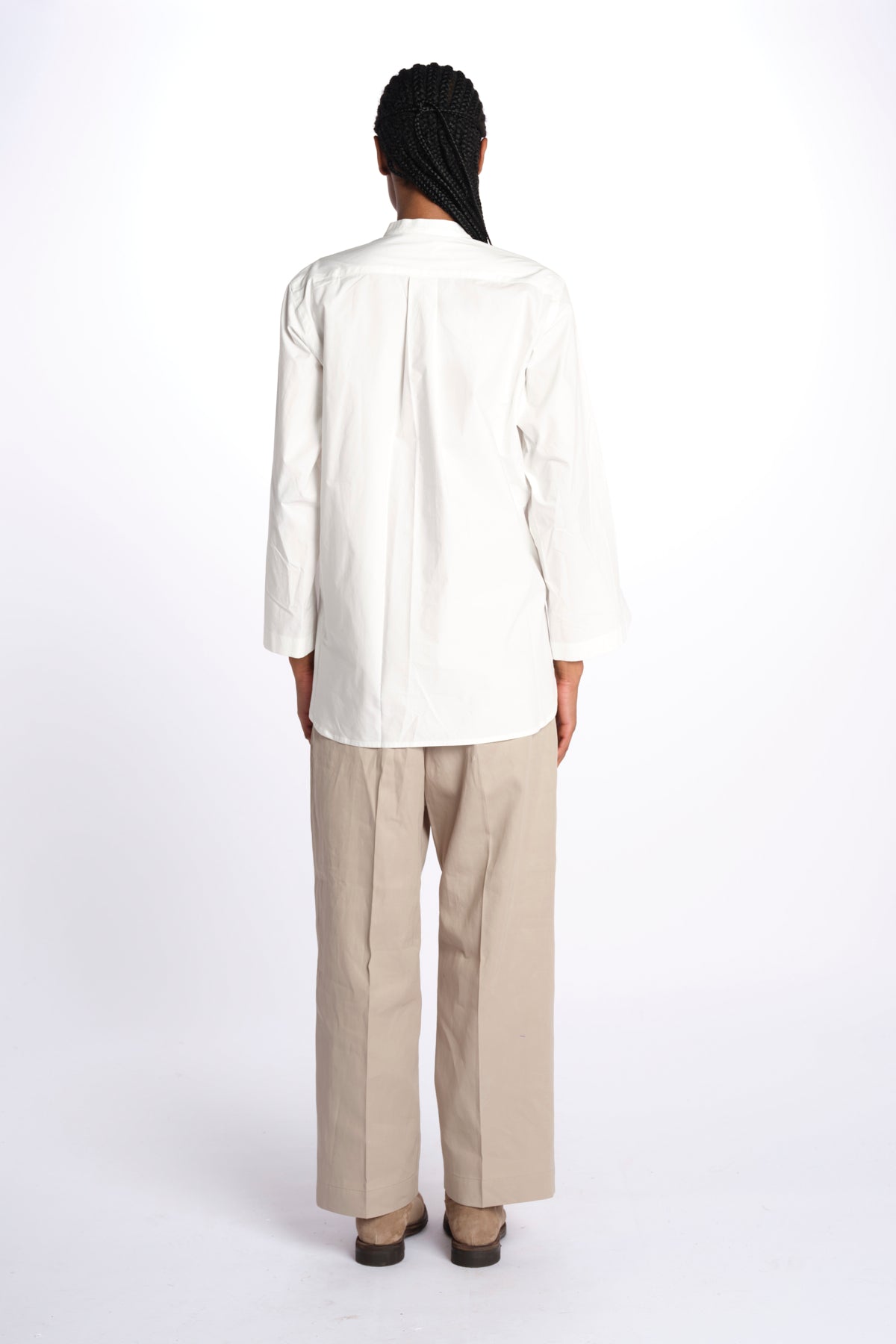 Camicia collo guru con tasca BELGRADE OFFWHITE sofie d'hoore 