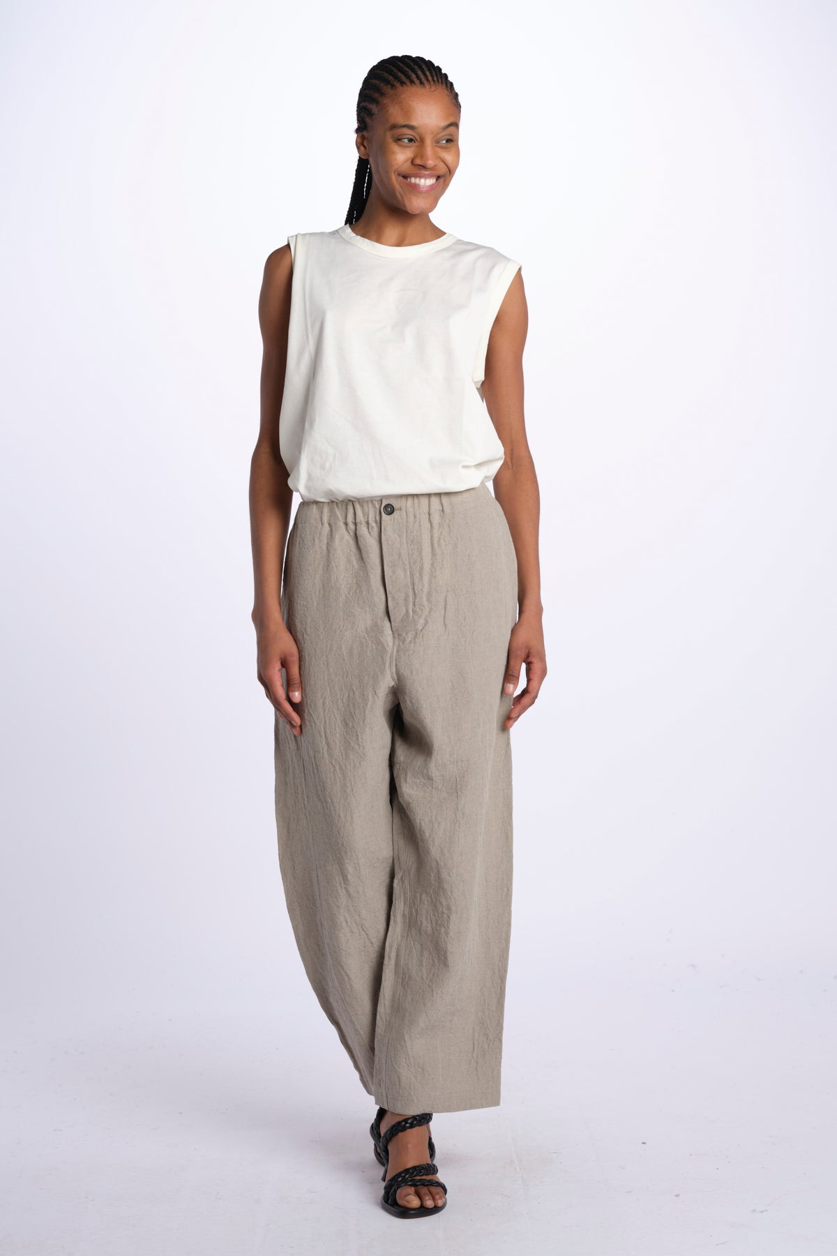 Pantaloni lino con elastico PILAR NATURA sofie d'hoore 